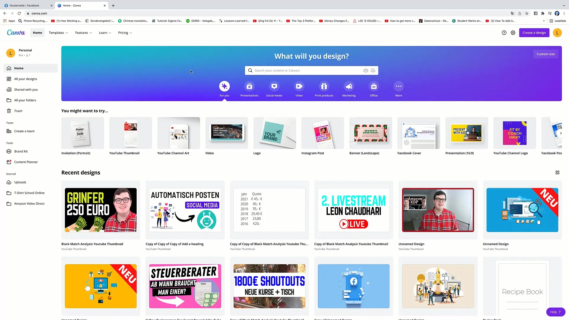 Facebook marketing: Vytvoření loga v Canvě