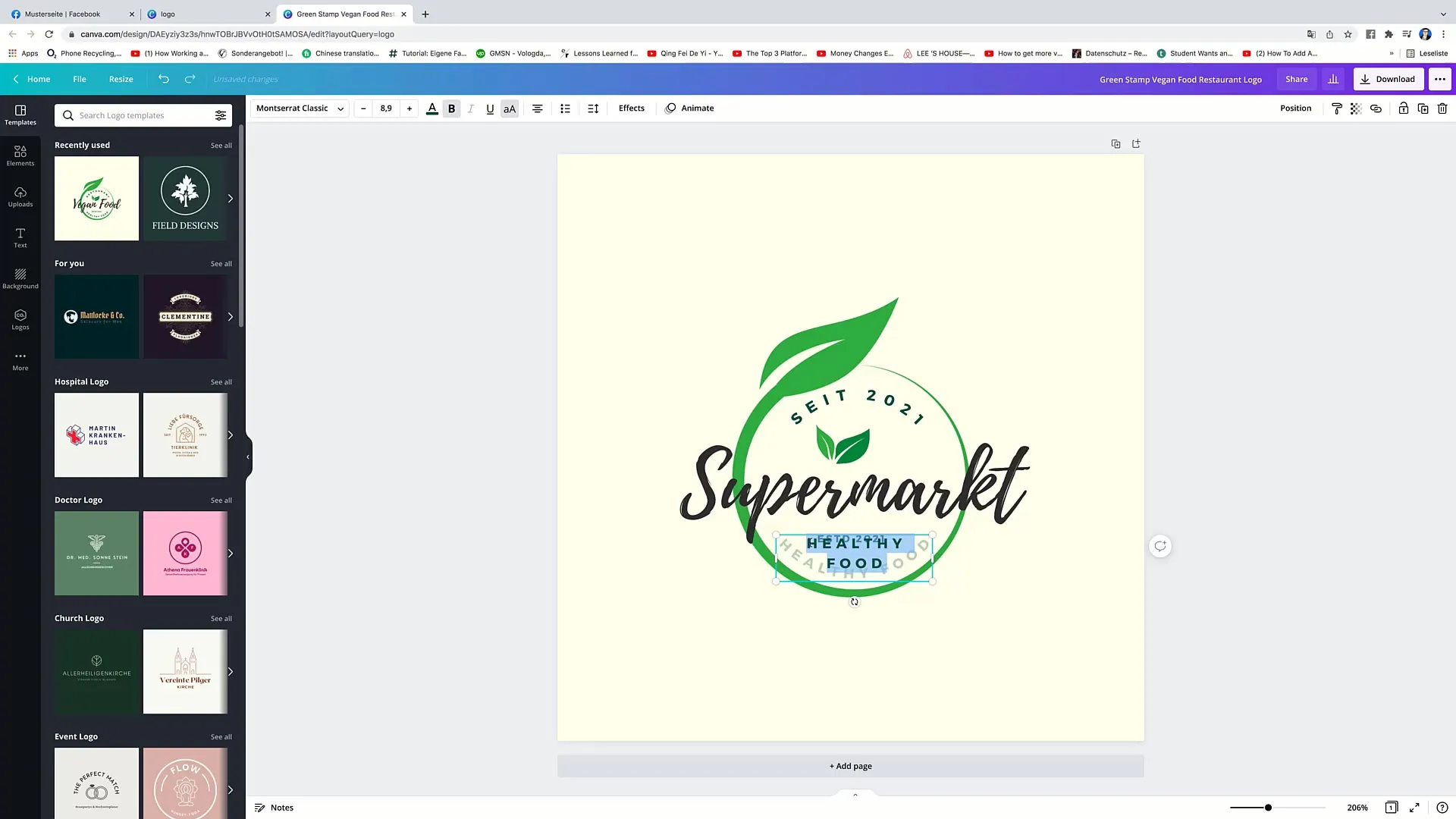 Facebook Marketing: Vytvořit logo v Canvě