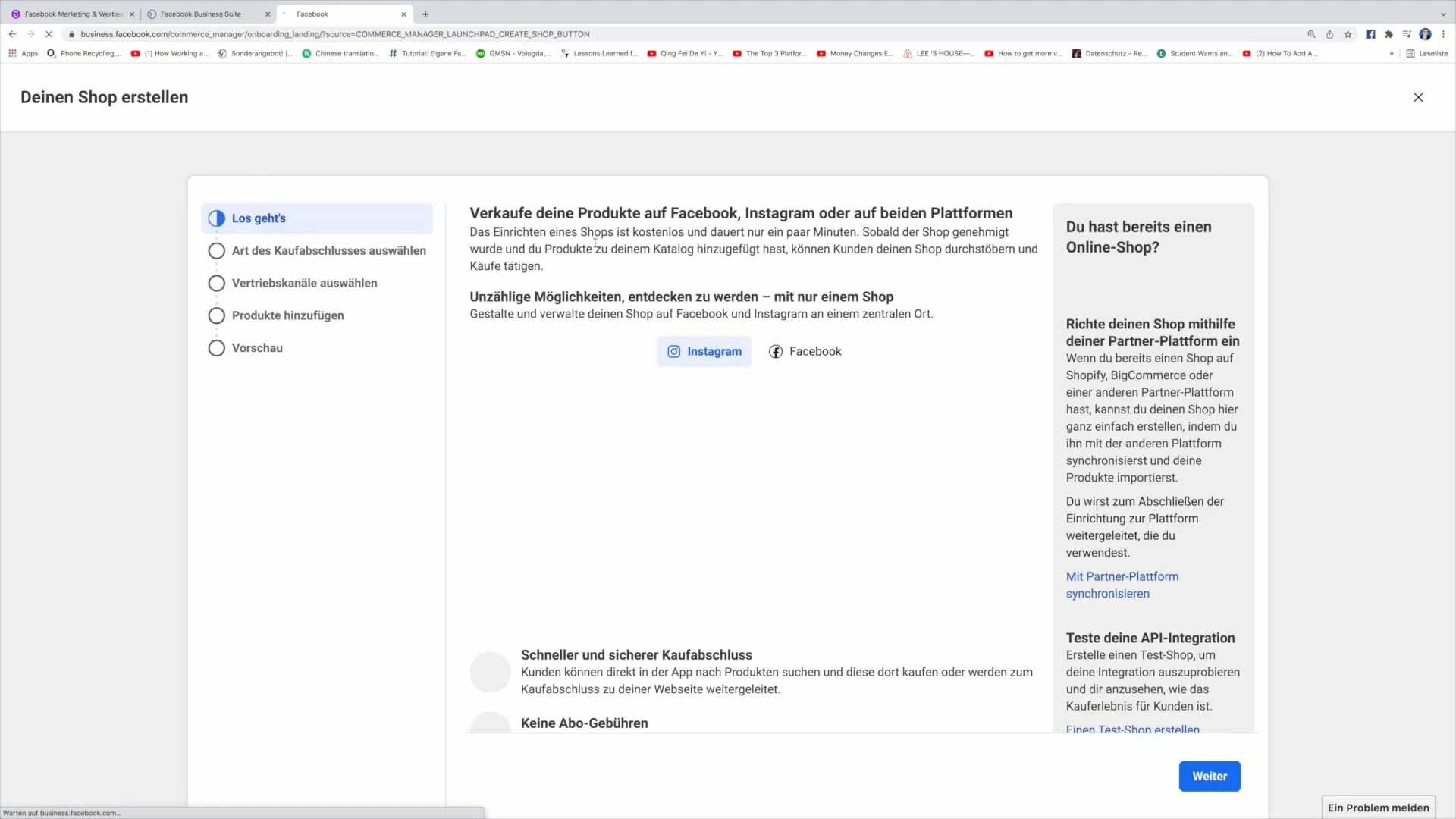 Postupný návod k otevření obchodu na Facebooku