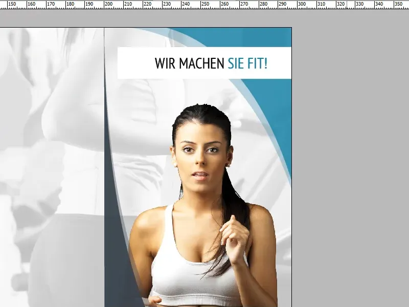 Design de folheto em formato dobrado utilizando o exemplo de um estúdio de desporto/estúdio de fitness - Parte 3