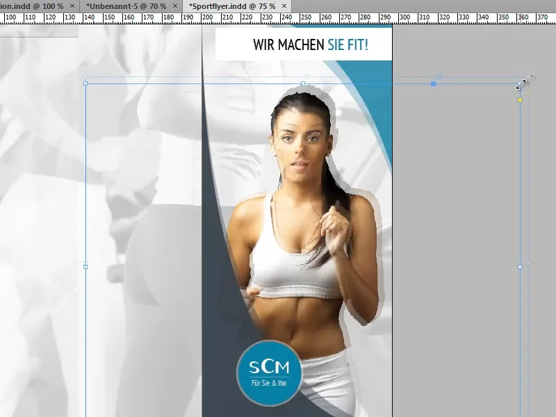 Design de folheto em formato dobrado utilizando o exemplo de um estúdio de desporto/estúdio de fitness - Parte 3 Design de folheto em formato dobrado utilizando o exemplo de um estúdio de desporto/estúdio de fitness - Parte 3