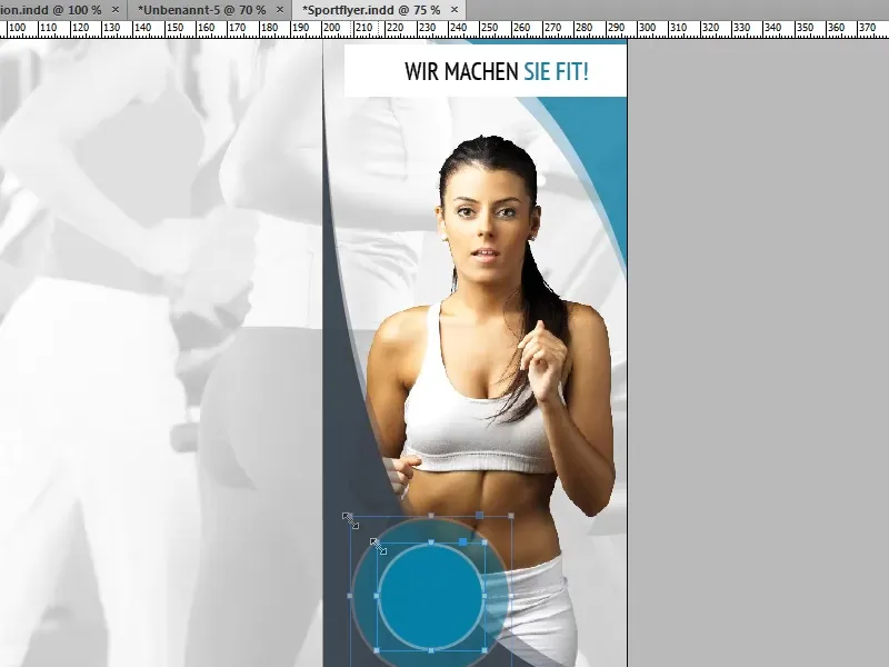 Design de folheto em formato dobrado utilizando o exemplo de um estúdio de desporto/estúdio de fitness - Parte 3