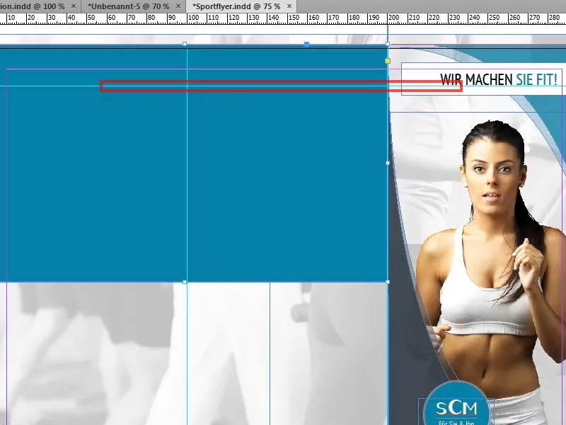 Desain flyer dalam format lipat dengan contoh studio olahraga/fitness - Bagian 3