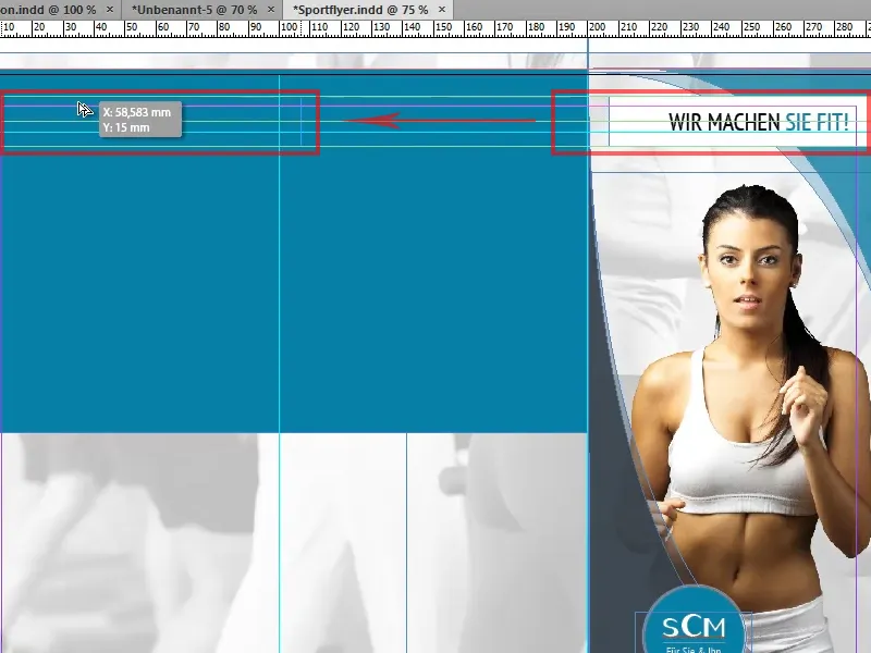 Design de folheto em formato dobrado utilizando o exemplo de um estúdio de desporto/estúdio de fitness - Parte 3