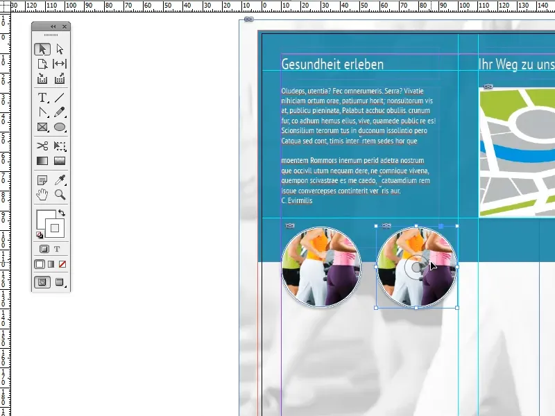 Desain flyer dalam format lipat dengan contoh studio olahraga/kebugaran - Bagian 3
