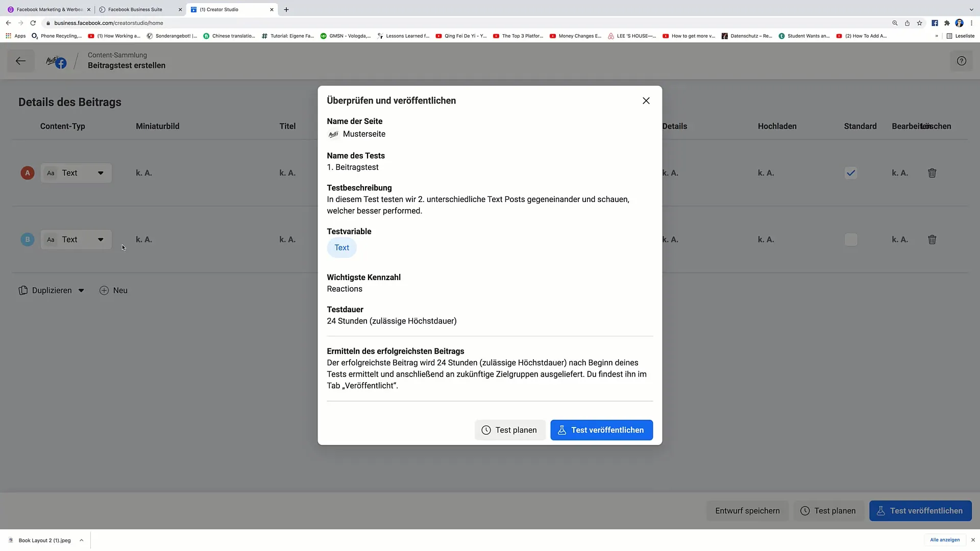 Efektivní strategie pro vytváření testů příspěvků na Facebooku