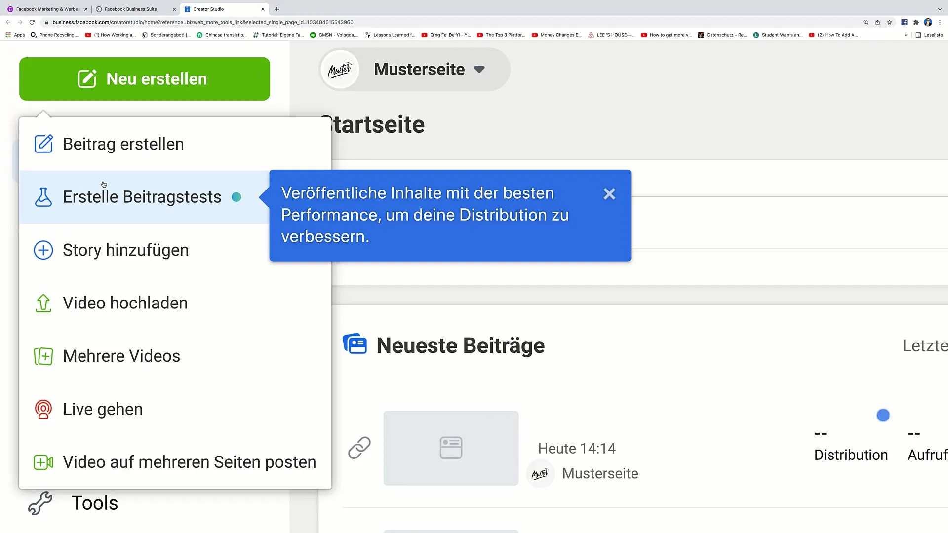Facebook-Marketing: Funkce Creator Studia podrobně