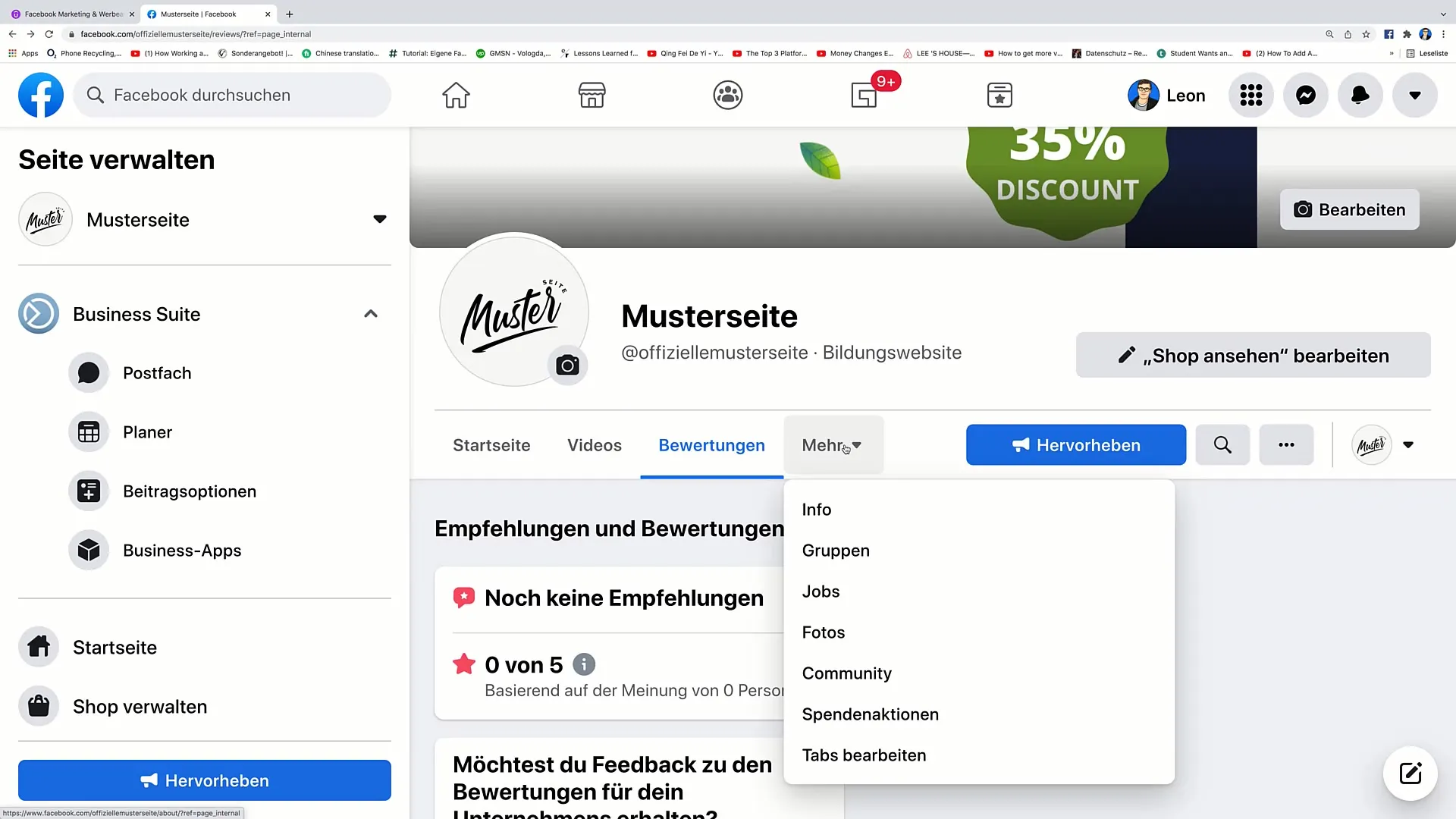 Facebook-Marketing: Úprava navigace snadno provedena