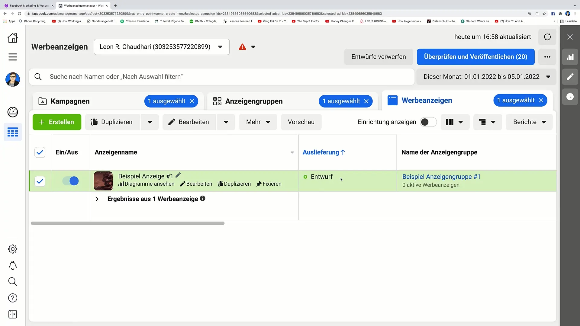 Základy Facebook marketingu: inzeráty a jejich stav