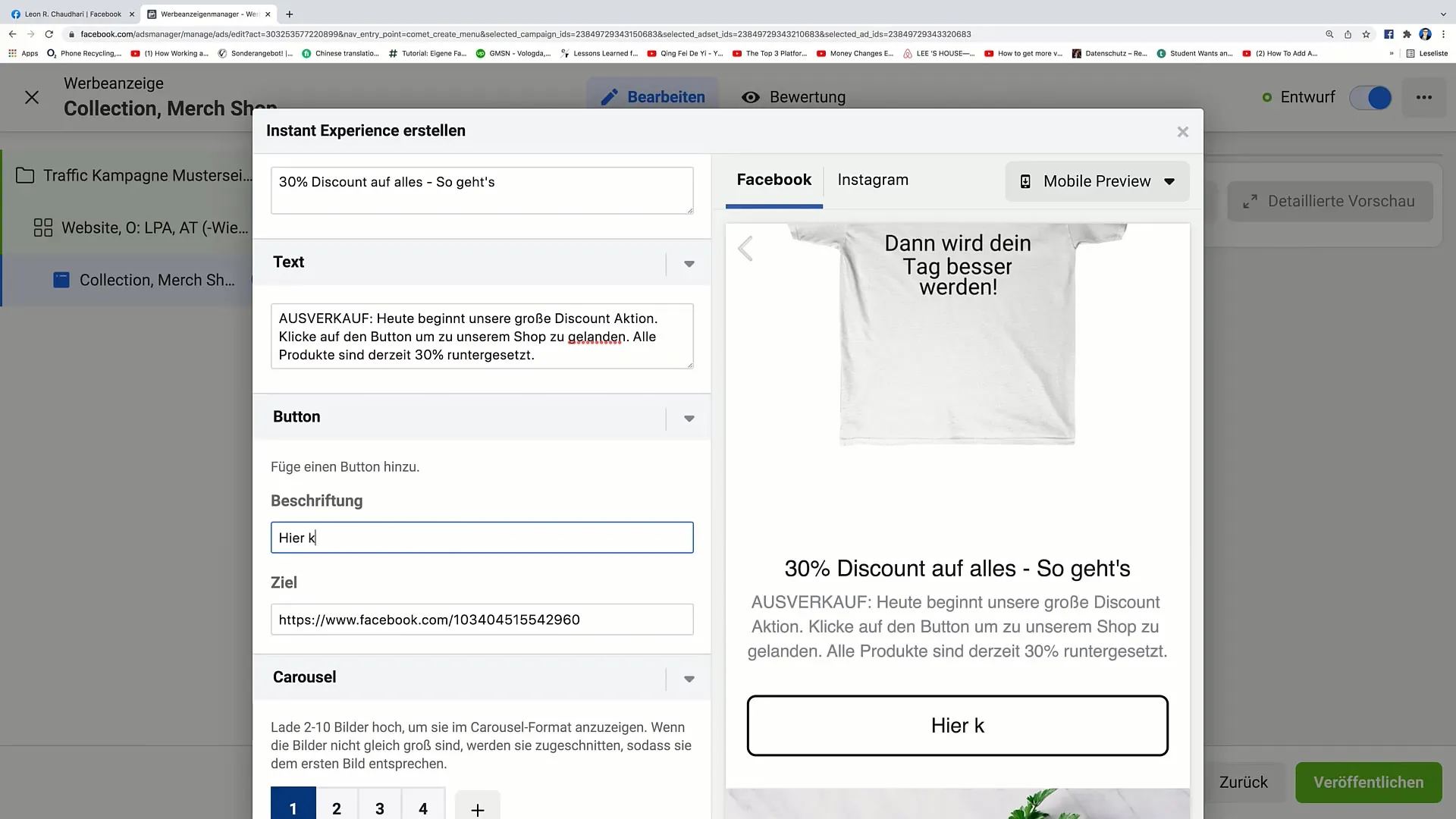 Efektivní vytvoření sbírky inzerátů na Facebooku