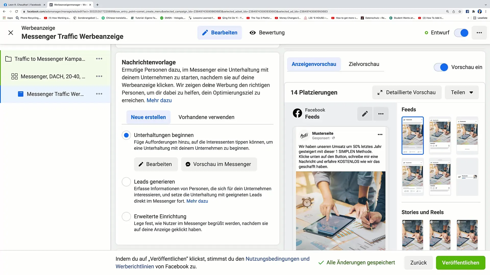 Reklamní inzeráty na Messengeru pro efektivní marketing na Facebooku