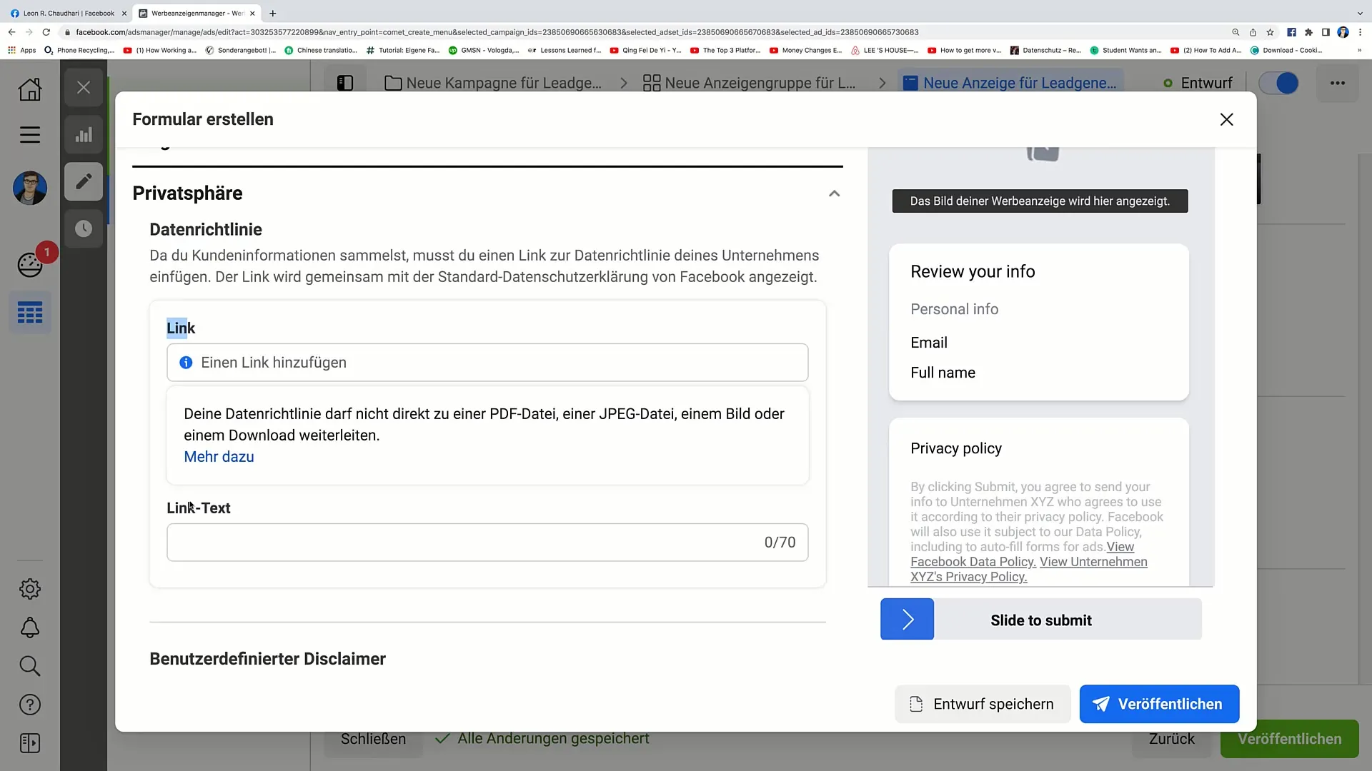 Optimalizace formulářů pro získání kontaktů na Facebooku pro zvýšení úmyslu nákupu