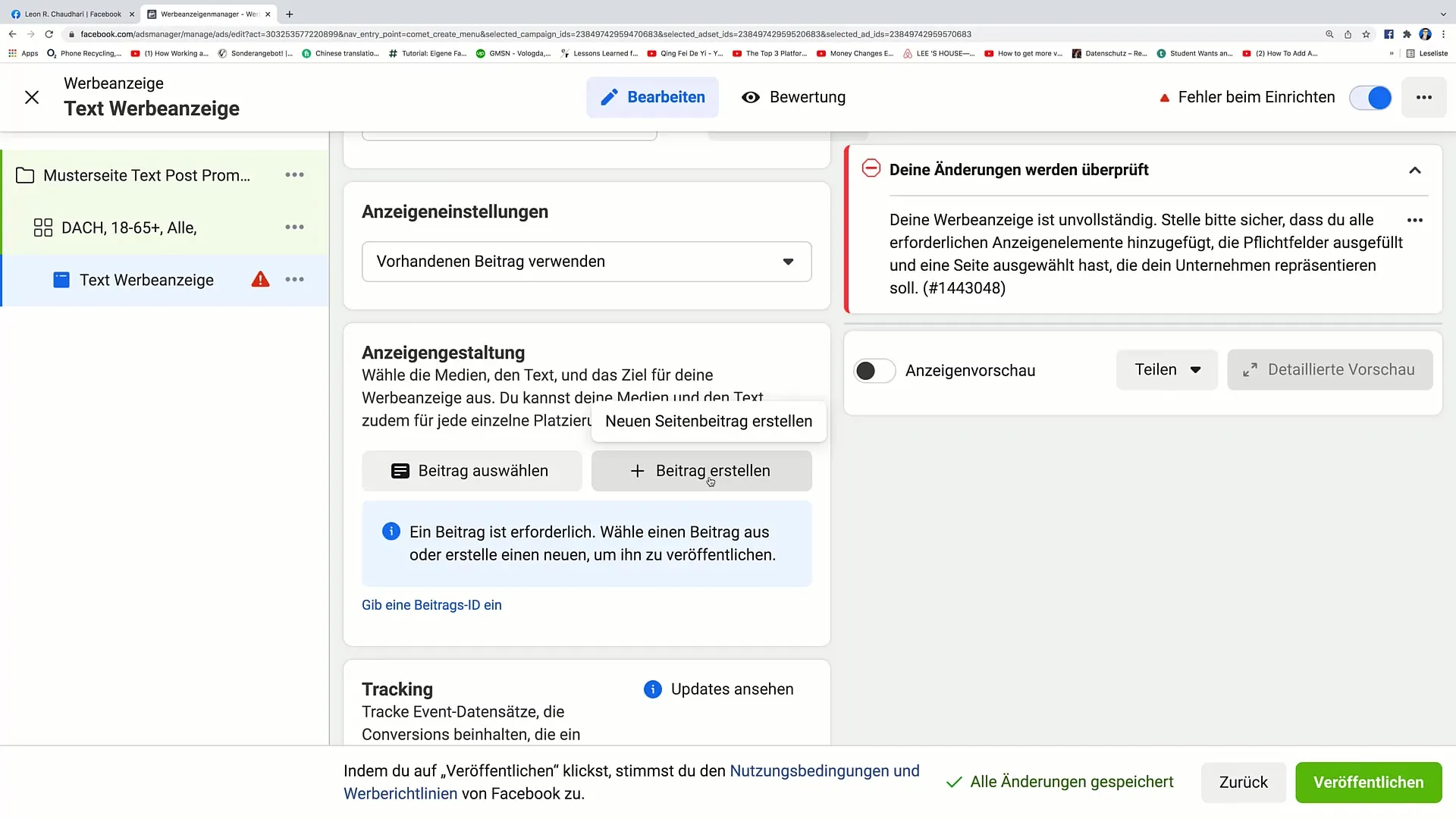 Efektivní interakce - spouštějte reklamy na textové příspěvky na Facebooku