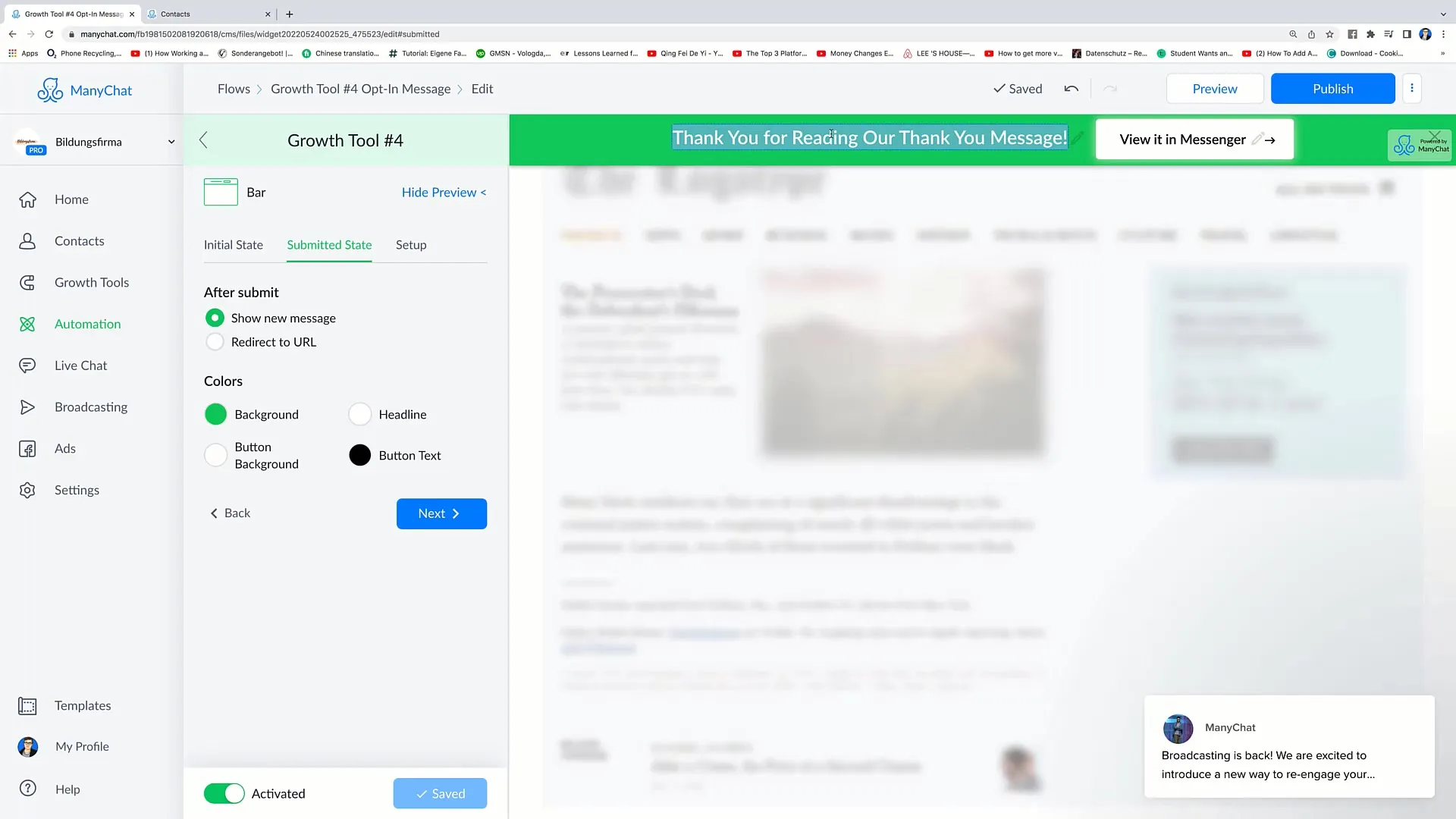 Návod na vytvoření nástroje růstu baru pro marketing na Facebooku