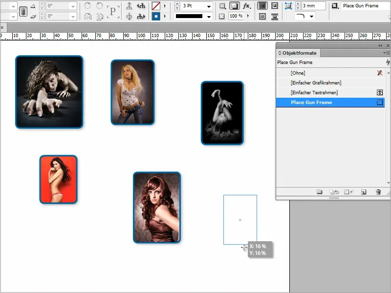Dicas e truques sobre o Adobe InDesign: Colocar imagens imediatamente com um formato de objeto - Truque secreto.