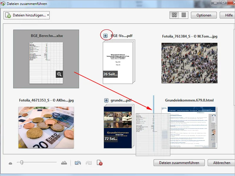 Dateien zusammenführen mit Acrobat