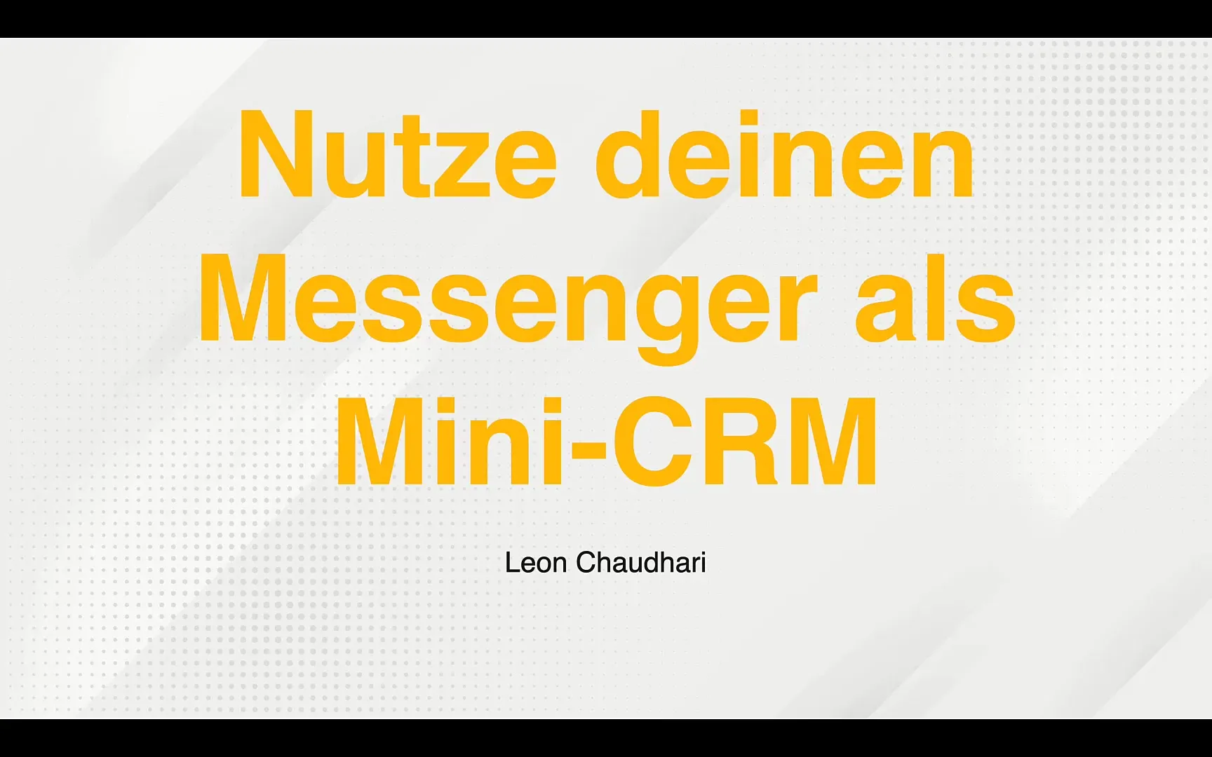 Facebook Marketing: How to use your messenger as a mini-CRM Facebook Marketing: This is how you use your messenger as a mini-CRM