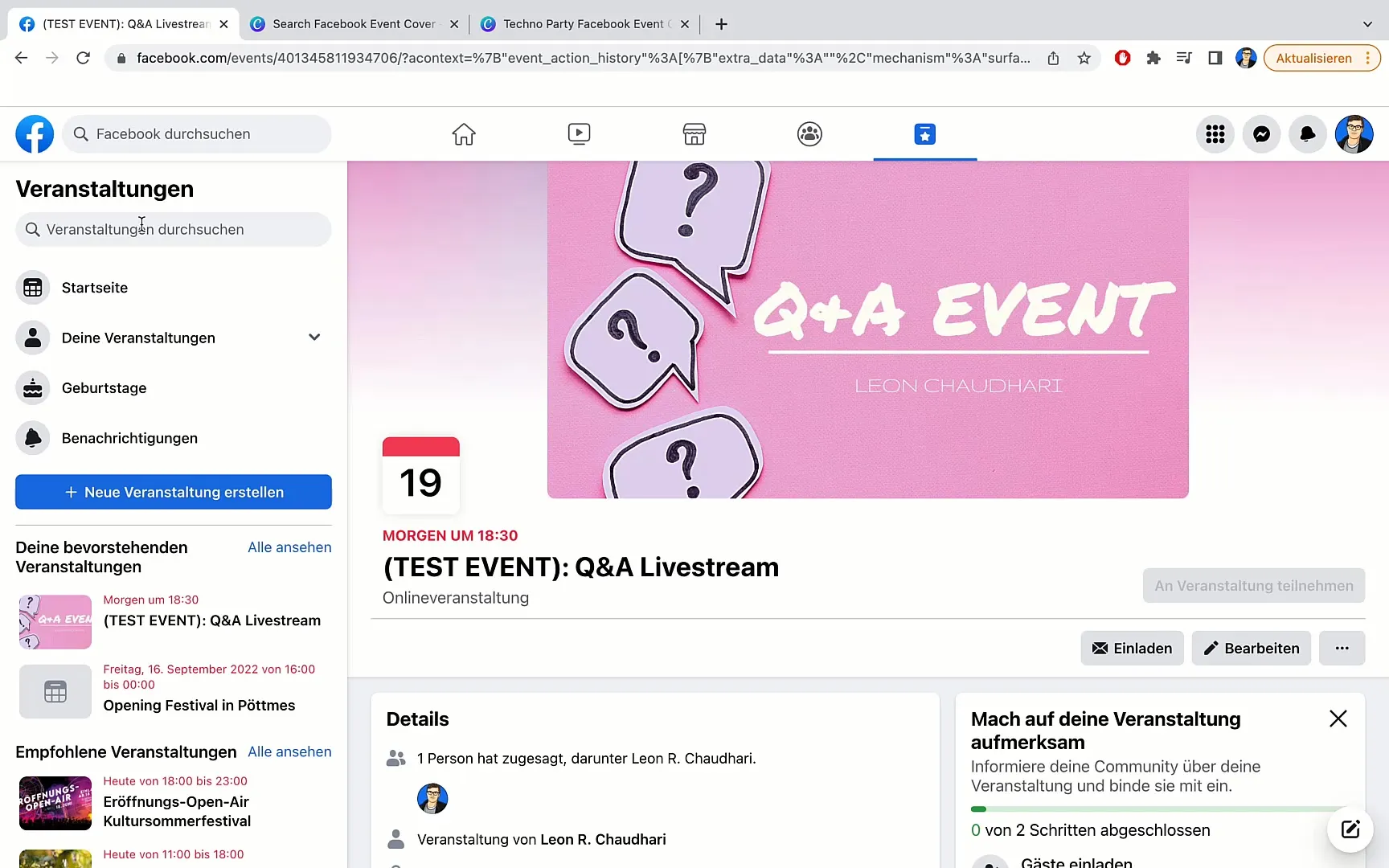 Správa událostí na Facebooku: Úplný průvodce funkcemi a nastaveními