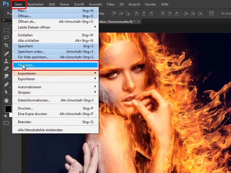 Photoshop composing - Fire and ice - Part 08: Where there's fire, there's smoke