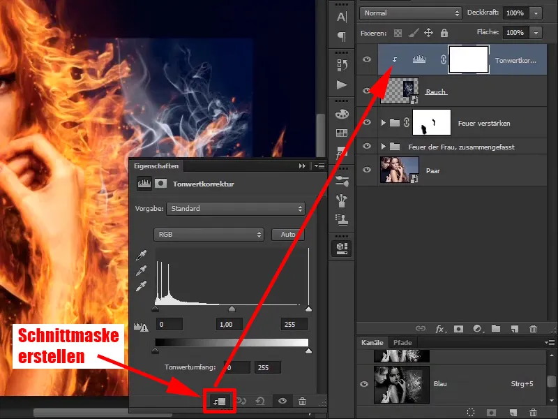 Photoshop composing - Fire and ice - Part 08: Where there's fire, there's smoke