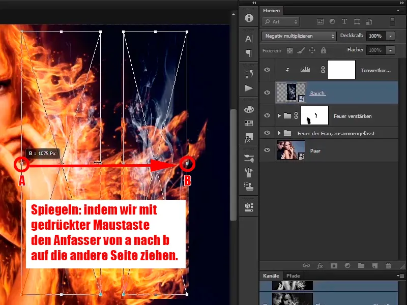 Photoshop composing - Fire and ice - Part 08: Where there's fire, there's smoke