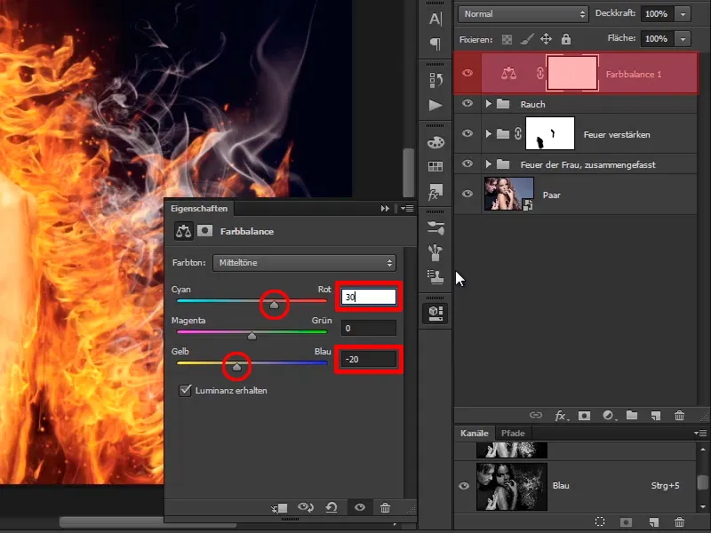 Photoshop composing - Fire and ice - Part 08: Where there's fire, there's smoke