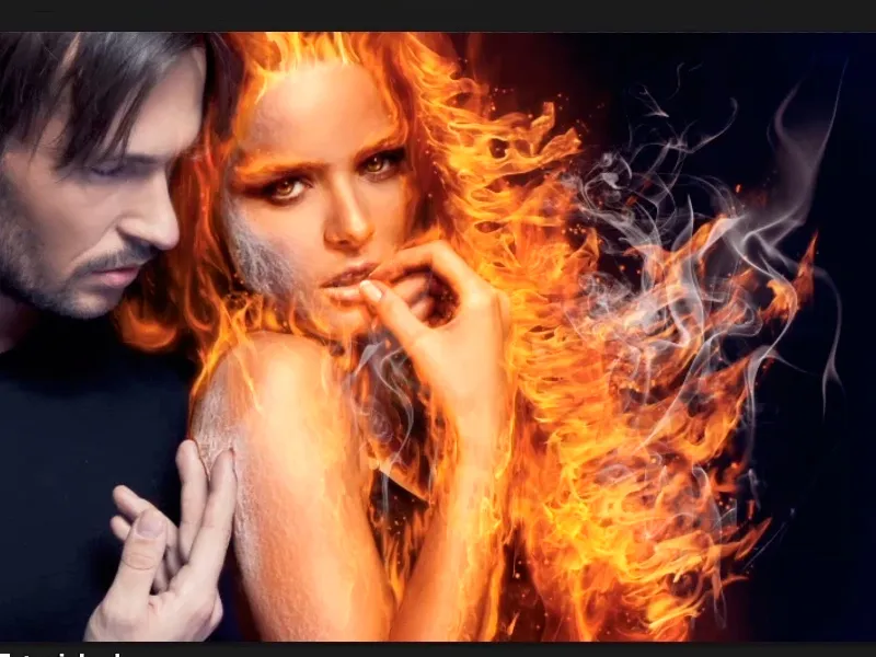 Fotomontáž v programu Photoshop - Oheň a led - Část 08: Kde je oheň, tam je i kouř. Photoshop-Composing - Oheň a led - Část 08: Kde je oheň, tam bývá i dým.