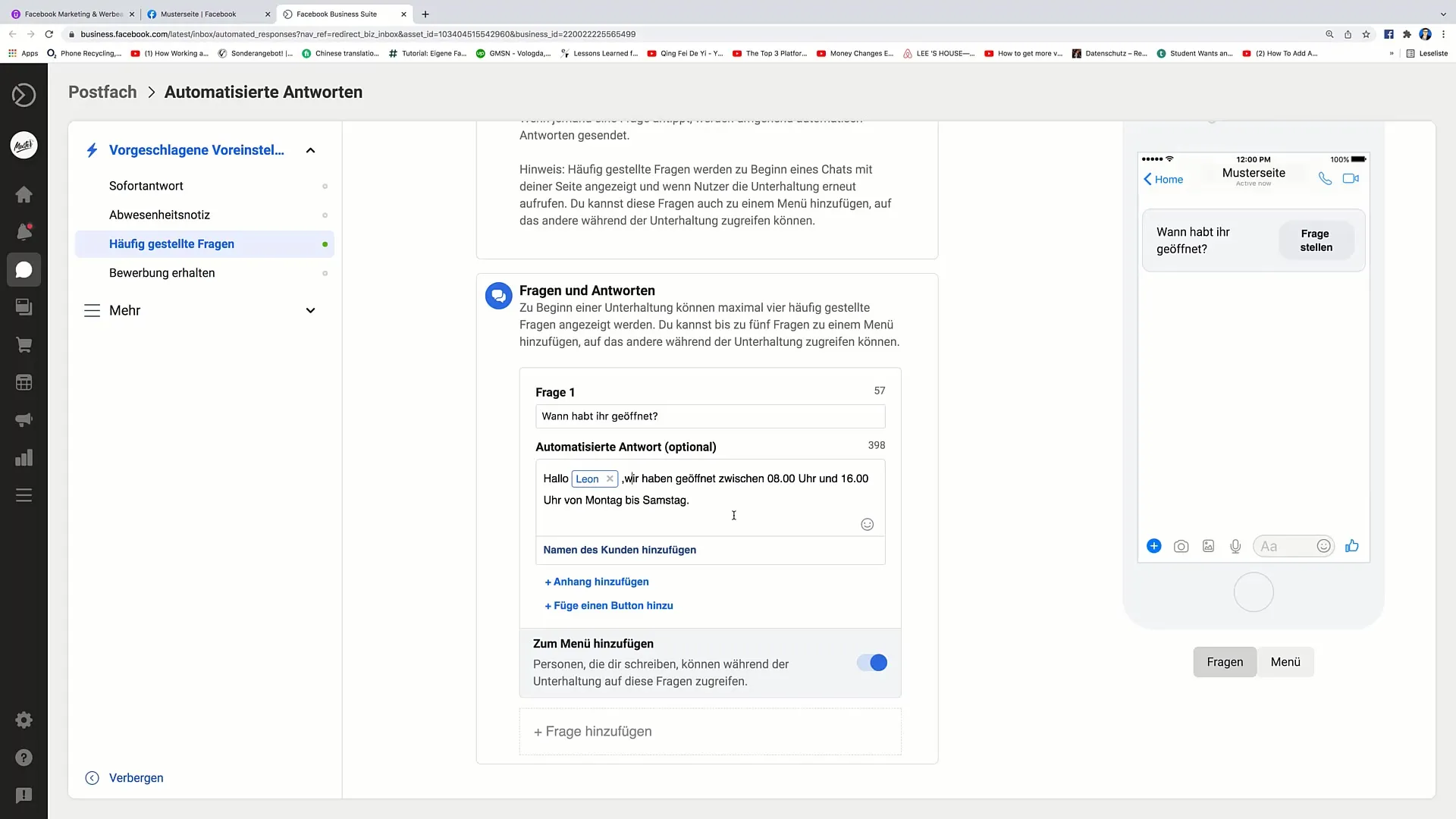 Facebook-Marketing snadno a rychle: Přehled funkcí na úvodní stránce
