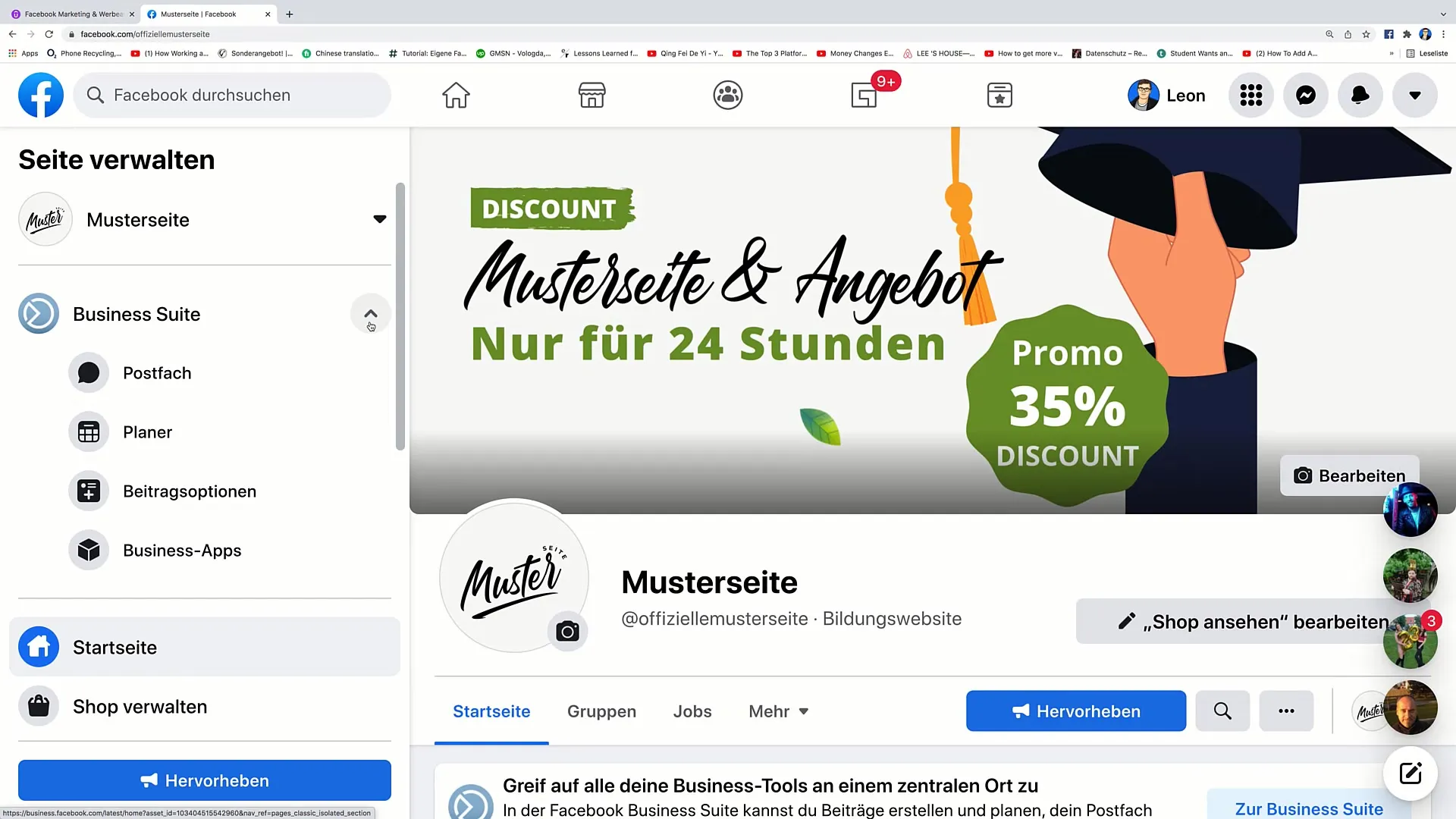 Facebook Marketing snadno provedeno: Přehled funkcí na hlavní stránce