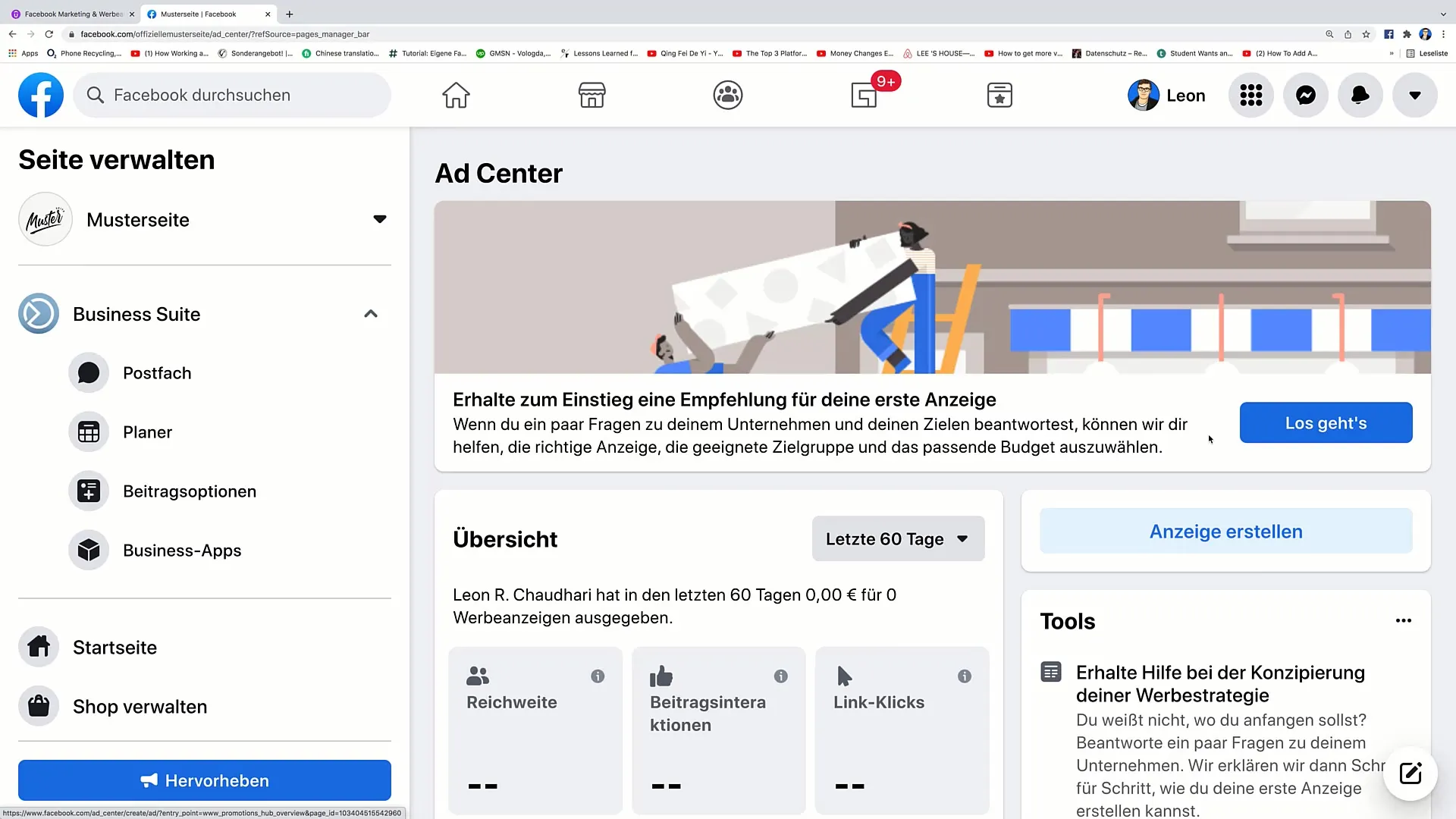 Facebook Marketing snadno a rychle: Přehled funkcí domovské stránky