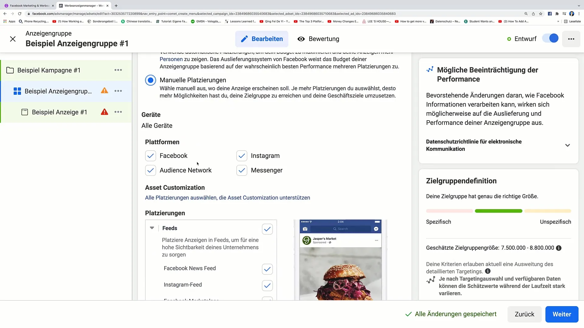 Facebook-Marketing: Stanovte optimální umístění pro reklamy
