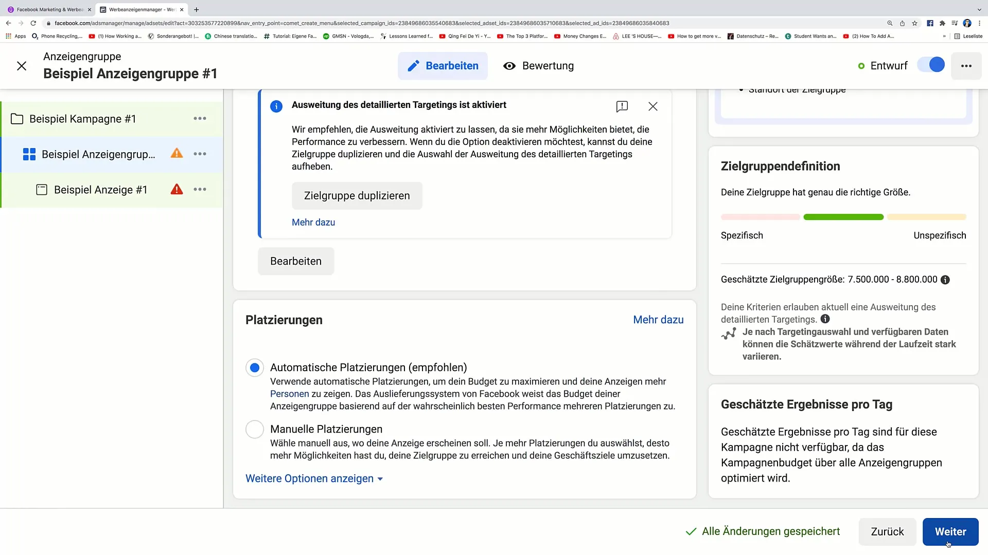 Facebook-Marketing: Nastavení optimálních umístění pro reklamní inzeráty