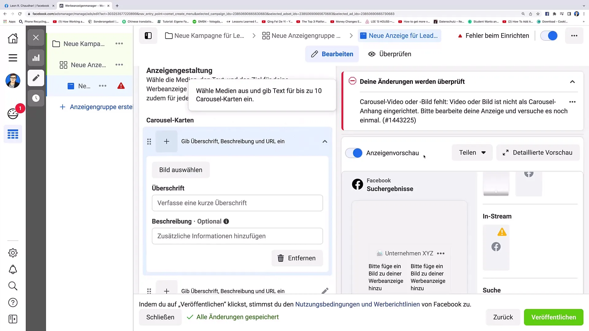 Vytvořte efektivní reklamu na vedení v systému Facebook Carousel