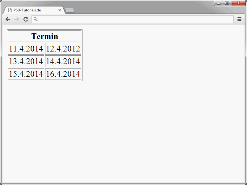 HTML & CSS für Einsteiger (Teil 08): Tabellen (02)