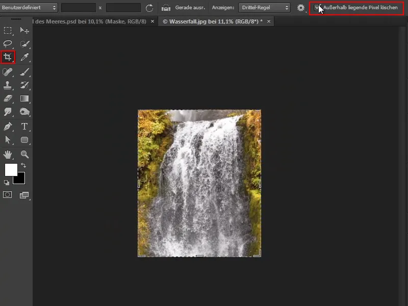 Photoshop - El Oráculo del Mar - Parte 08: Recorte y colocación de una cascada
