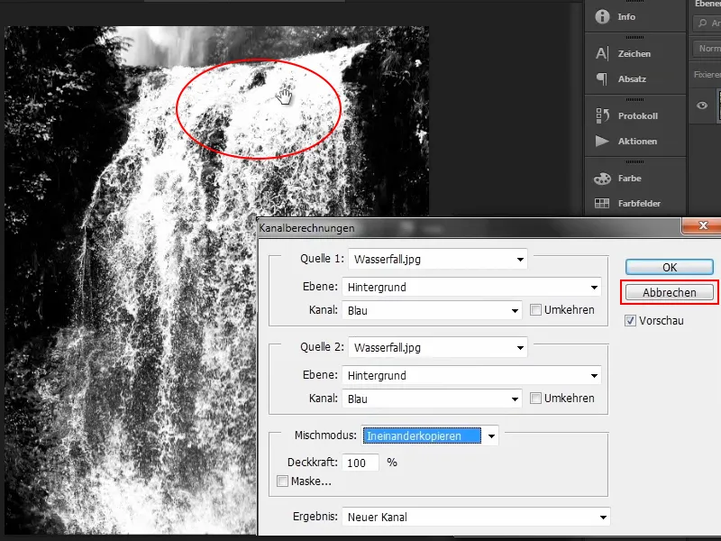Photoshop - El Oráculo del Mar - Parte 08: Recorte y colocación de una cascada