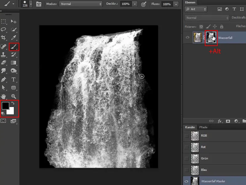Photoshop - El Oráculo del Mar - Parte 08: Recorte y colocación de una cascada