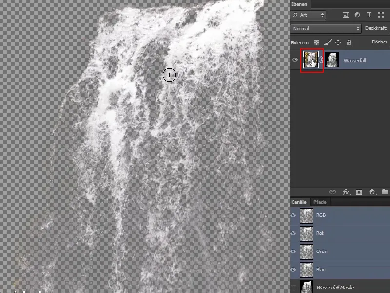 Photoshop-Composing - Das Orakel des Meeres - Teil 08: Wasserfall freistellen und platzieren