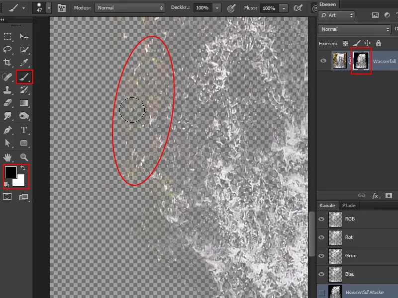 Photoshop - El Oráculo del Mar - Parte 08: Recorte y colocación de una cascada
