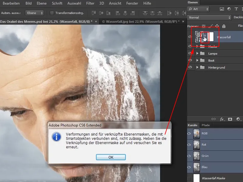 Photoshop - El Oráculo del Mar - Parte 08: Recorte y colocación de una cascada