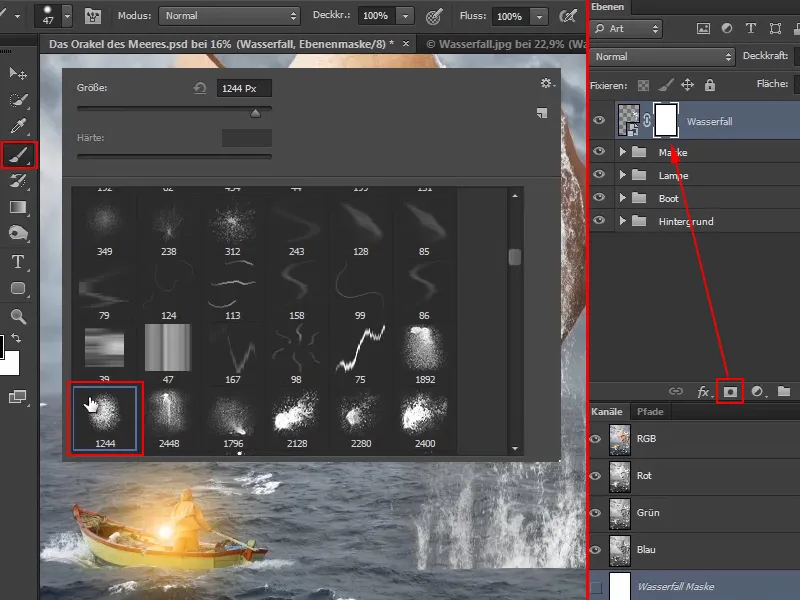Photoshop - El Oráculo del Mar - Parte 08: Recorte y colocación de una cascada