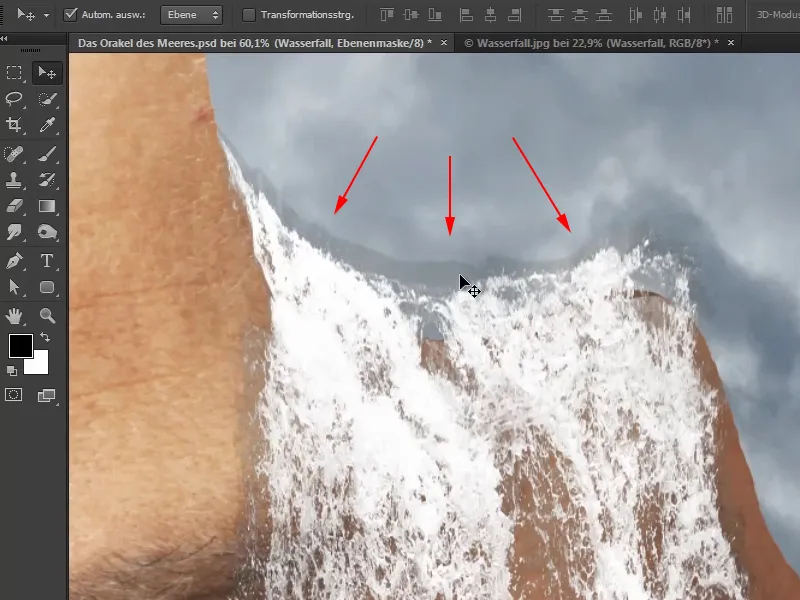 Photoshop - El Oráculo del Mar - Parte 08: Recorte y colocación de una cascada