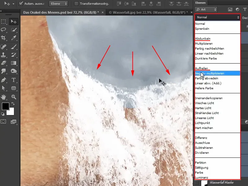 Photoshop - El Oráculo del Mar - Parte 08: Recorte y colocación de una cascada