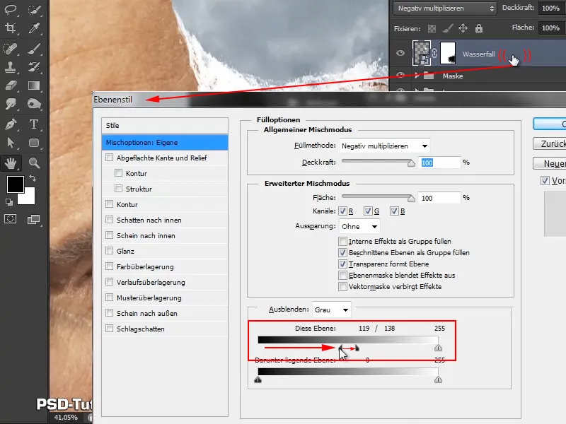 Photoshop - El Oráculo del Mar - Parte 08: Recorte y colocación de una cascada