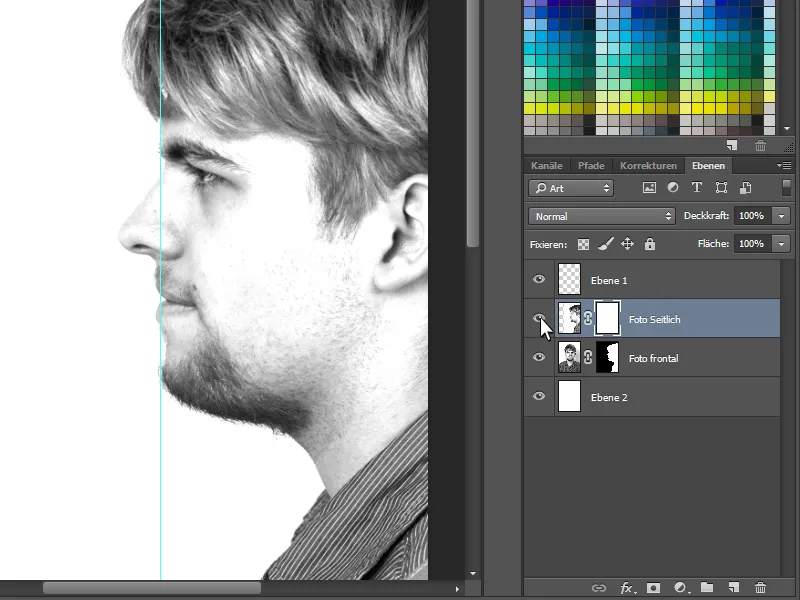 Dvipusio veido efektas „Photoshop“ programoje Dviejų veidų efektas „Photoshop“ programoje.