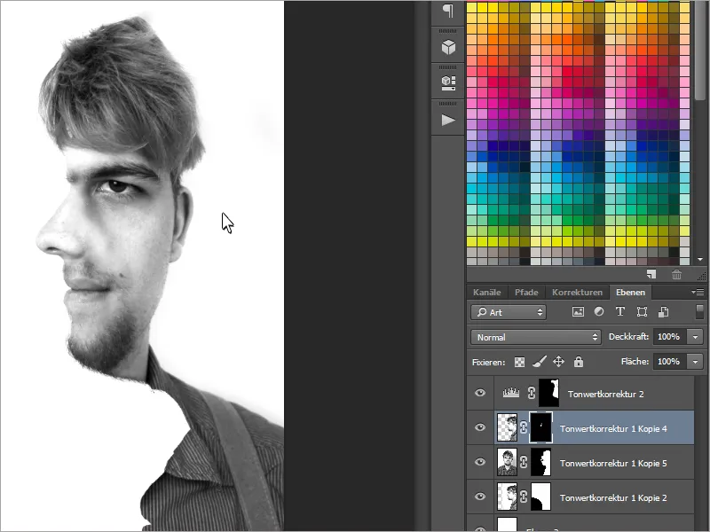 Dviejų veidų efektas „Photoshop“ programoje Dvipusio veido efektas „Photoshop“ programoje.