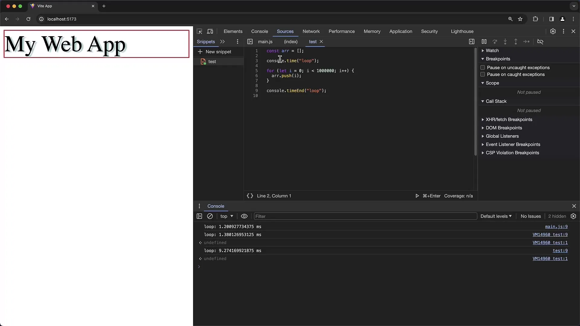 Chrome Developer Tools: Avain palasiin ja ajoitukseen