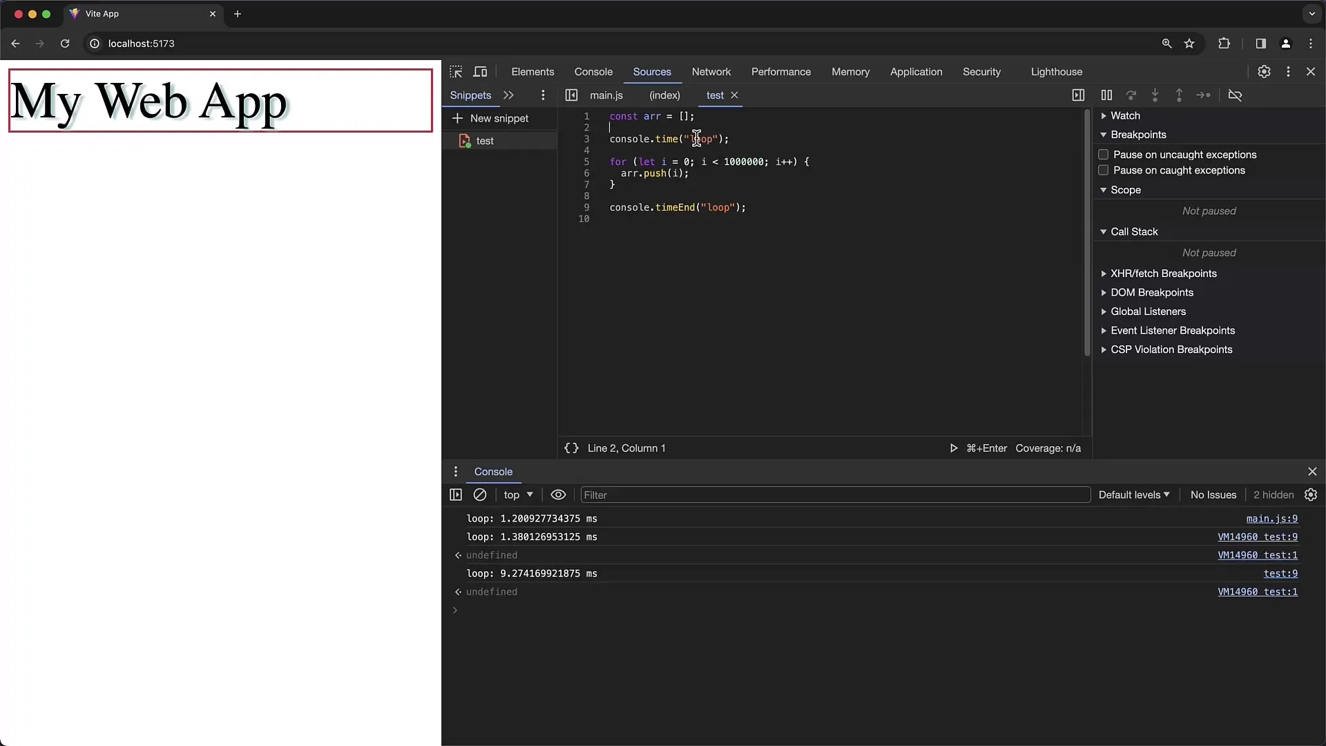 Chrome Developer -työkalut: Avain snippetteihin ja ajan mittaamiseen
