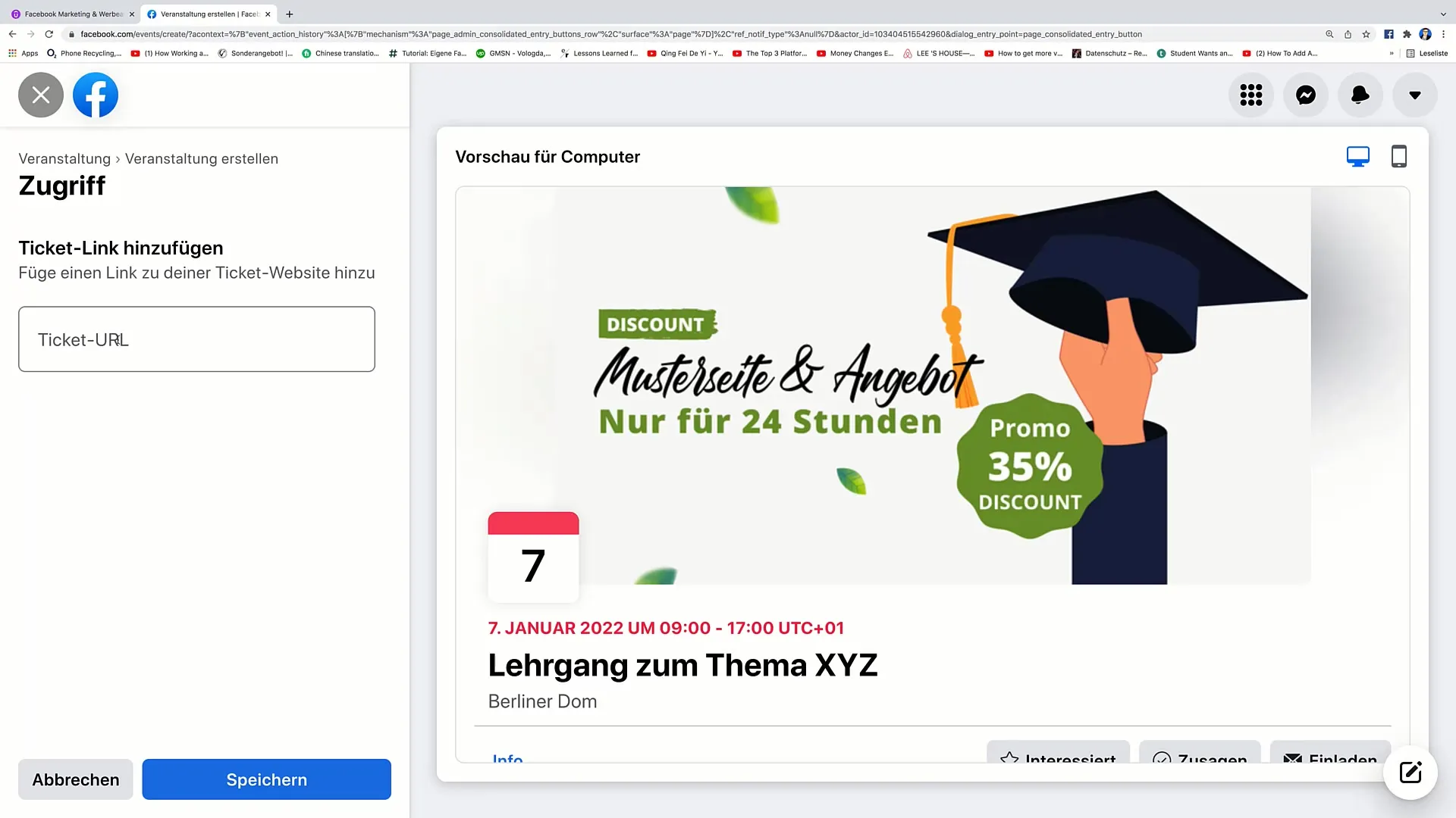 Krok za krokem k události na Facebooku