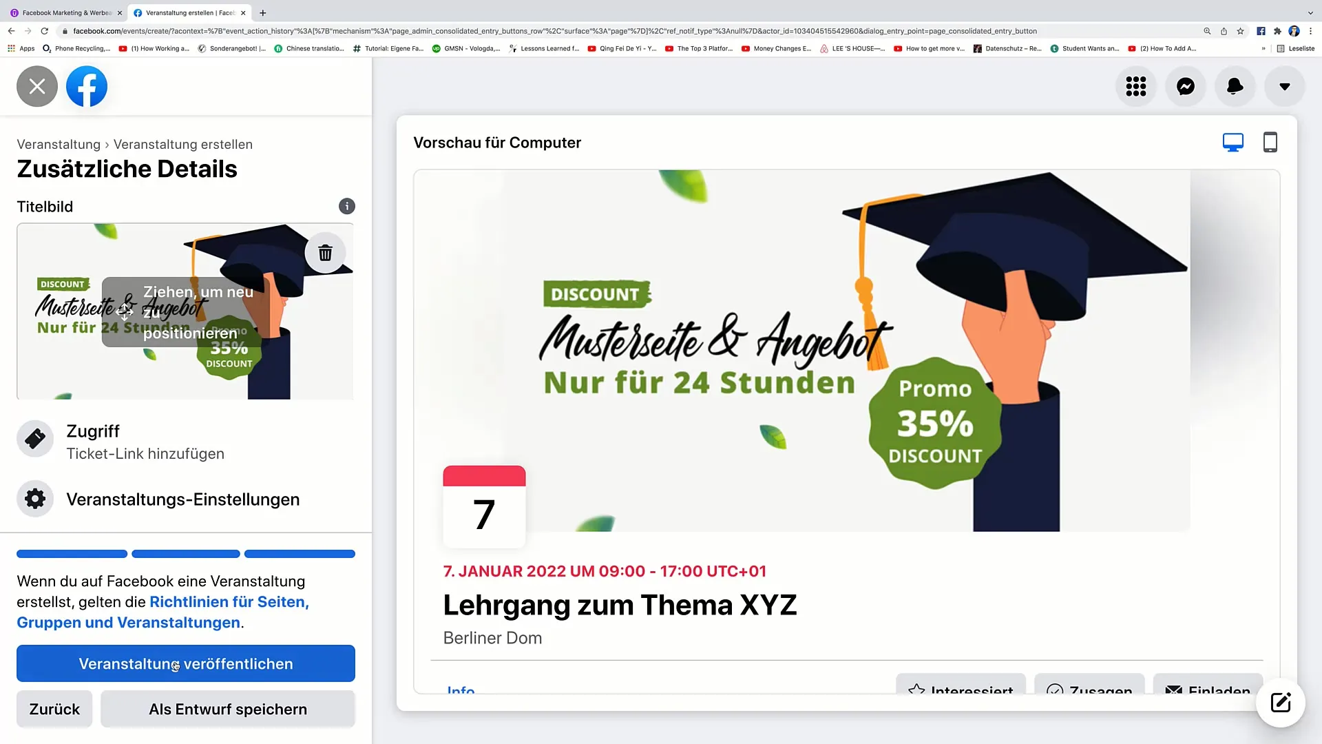 Krok za krokem k události na Facebooku